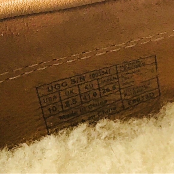 UGG Brown Leather Shoes Size 10 - Picture 7 of 8